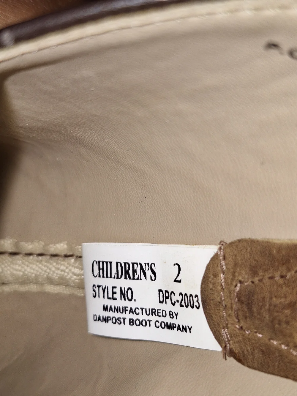 Dan Post Tan Brown Suede Western Boots Kids Sz 2